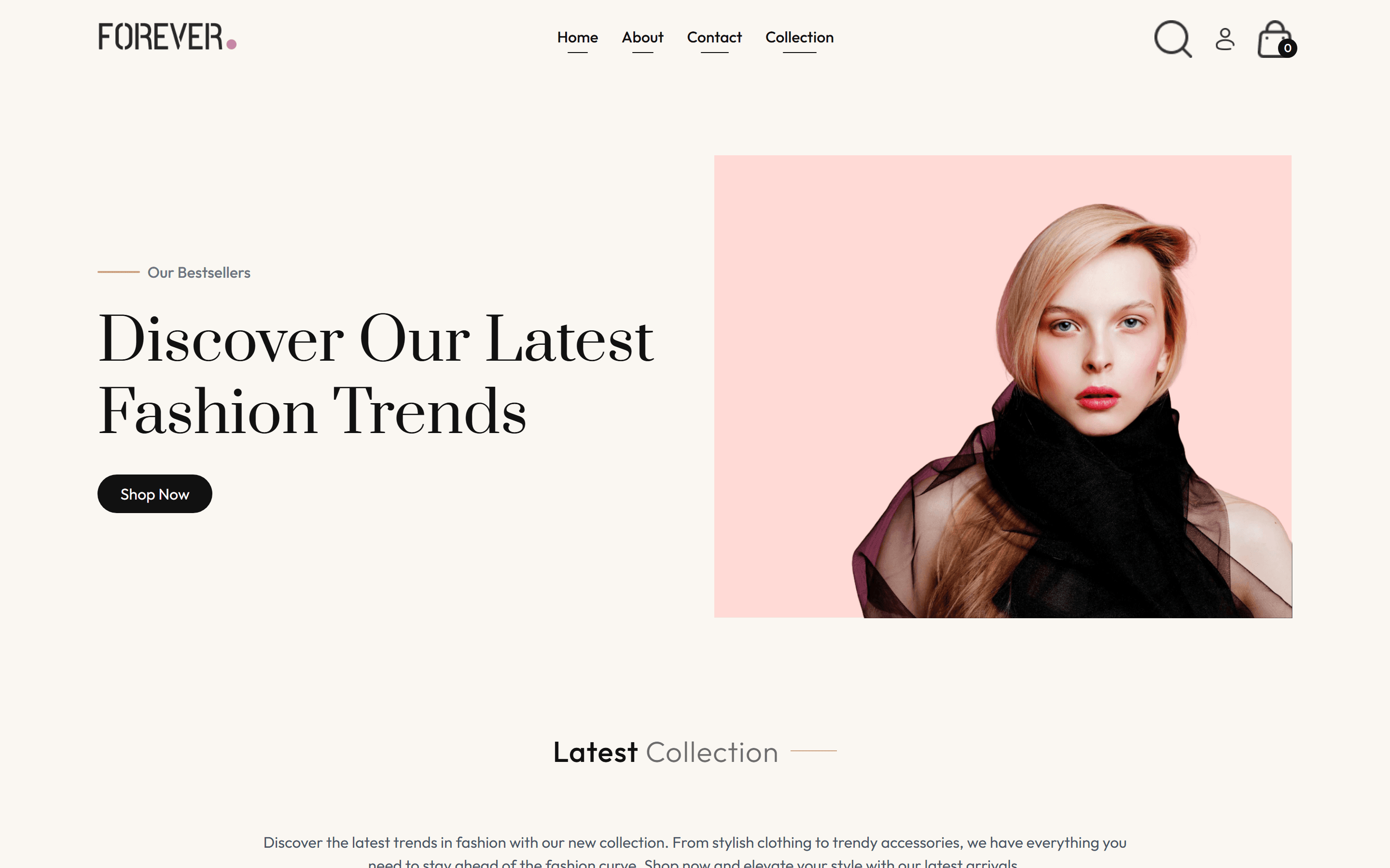 Forever — screenshot of the live site
